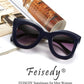 商品图片 25 | B083TZVTXV | FEISEDY Retro Oversized Square Horn Sunglasses Semi Cat Eye Butterfly Glass Big Thick Bold Frame B2572