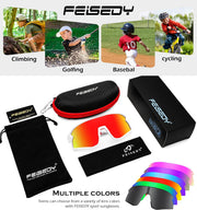 ÉÌƷͼƬ 70 | B0D73JNPNN | FEISEDY Kids Sunglasses Polarized Youth Baseball Sunglasses Sports Cycling Glasses for Boys Girls Age 4-8 B0183