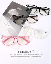 ÉÌƷͼƬ 18 | B07Z19XLDT | FEISEDY Vintage Reading Blue Light Blocking Glasses Women Men Reader Spring Hinge Glasses B2519