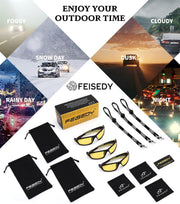 ÉÌƷͼƬ 35 | B0FG2NFPX3 | FEISEDY 3 Pack Polarized Sports Sunglasses for Men, Wrap Around Frame, UV400 Protection, Fishing Driving Cycling B2674