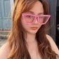 商品图片 37 | B09V7X56D4 | FEISEDY Women Crystal Square Cat Eye Sunglasses Sparkling Trendy Retro Cateye Sunglasses B2898