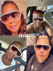ÉÌƷͼƬ 21 | B085PPHWTZ | FEISEDY Retro Oversized Sunglasses Women Men One Piece Frame B2580