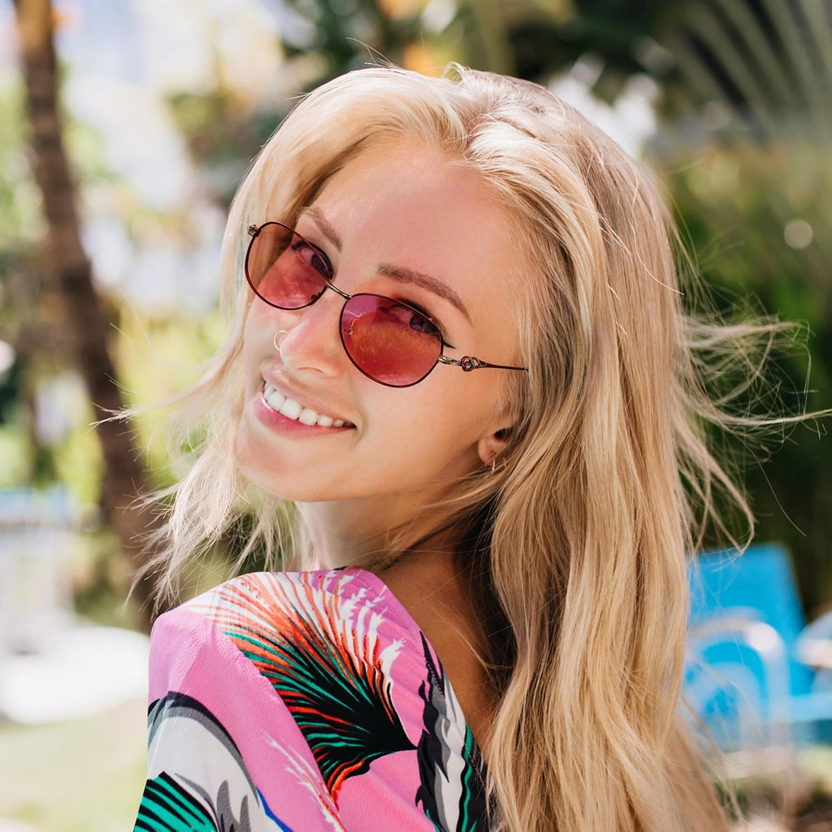 ÉÌƷͼƬ 21 | B0DCZMV6Y9 | FEISEDY Oval Photochromic Polarized Sunglasses Women Retro Metal Rhinestone Sunglasses Classic UV400 Protection B1119