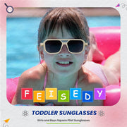 ÉÌƷͼƬ 2 | B0DB1CWQFV | FEISEDY Toddler Aviator Polarized Sunglasses Flexible Frame Cute Baby Boys Girls Age 0-6 Rubber Outdoor B2789