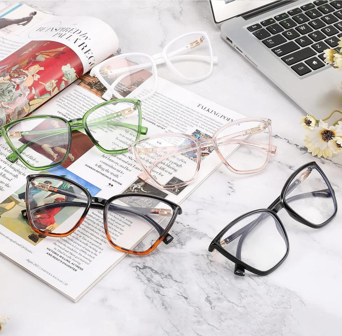 ÉÌƷͼƬ 7 | B0BPXCVHGH | FEISEDY Cat Eye Blue Light Blocking Glasses for Women Computer glasses Fashion Cateye Eyewear B2977