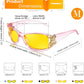 商品图片 20 | B081YY5RM3 | FEISEDY Classic Womens Night Glasses Driving Anti Glare Wrap Around Yellow Sunglasses B2548