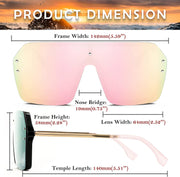 ÉÌƷͼƬ 4 | B0854JYPB2 | FEISEDY Classic Siamese One Piece Sunglasses Nice Rimless Stylish Retro Design for Women Men B2574