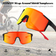 ÉÌƷͼƬ 21 | B0FMRGGCL4 | FEISEDY Polarized Sports Sunglasses for Men Women Youth - Baseball, Running, Cycling UV400 Protection 4 Lenses B0279