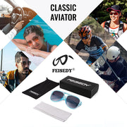 ÉÌƷͼƬ 139 | B0CB543WBD | FEISEDY Vintage Retro 70s Plastic Aviator Sunglasses Women Men Classic Large Squared Frame B2751