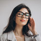 商品图片 16 | B0CDBH37B5 | FEISEDY Oversized Blue Light Glasses for Women Men TR90 Retro Square Anti Eyestrain Glasses Rectangle Fashion Frame B0037