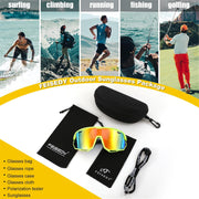 ÉÌƷͼƬ 7 | B0CNGK88DC | FEISEDY Sport Sunglasses for Men Women, Cycling Glasses with UV Protection, for Baseball, Ski, Runing, Golf B0082
