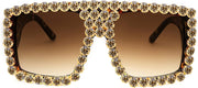 ÉÌƷͼƬ 2 | B09YHJ846J | FEISEDY Square Diamond Sunglasses for Women Retro Fashion Shiny Rhinestone Sun Glasses B2916