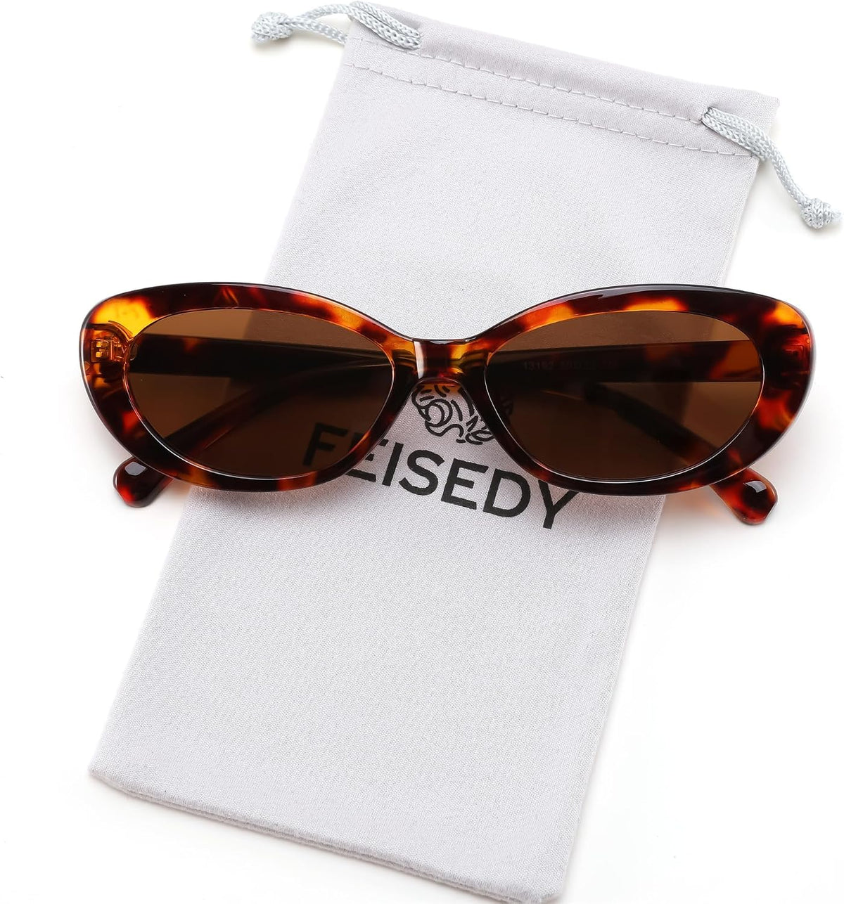 Tortoise Frame Brown Lens / 53 Millimeters | B0H2YVGMF4 | FEISEDY Women Vintage Oval Cat Eye Sunglasses, Retro Narrow Shades B0459