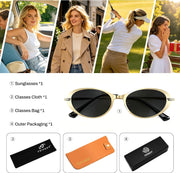 ÉÌƷͼƬ 34 | B0GVDPV1W4 | FEISEDY Metal Oval Sunglasses UV400 Protection for Women and Men B0429