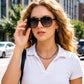 商品图片 3 | B0H71K72HH | FEISEDY Retro Aviator Sunglasses for Women Men 70s Square Sun Glasses B0281