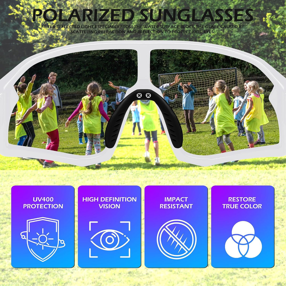 ÉÌƷͼƬ 38 | B0D73JNPNN | FEISEDY Kids Sunglasses Polarized Youth Baseball Sunglasses Sports Cycling Glasses for Boys Girls Age 4-8 B0183