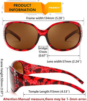 ÉÌƷͼƬ 54 | B0FZSZXXXY | FEISEDY Women's Polarized Sunglasses Wrap Around Rhinestone Design Fashion Sunnies UV400 Protection B1091
