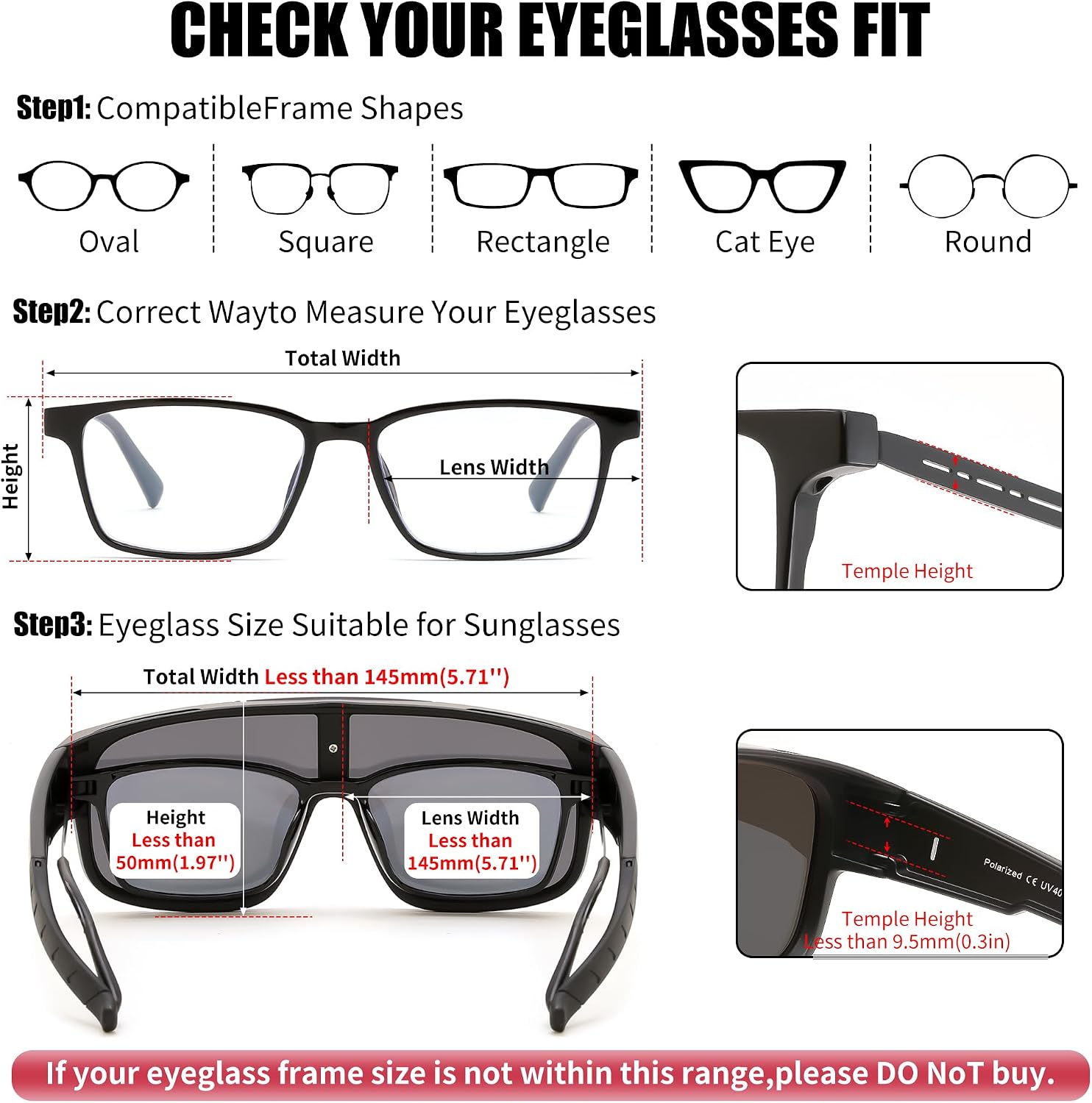 商品图片 5 | B0FY37CX2V | FEISEDY Polarized Fit Over Glasses Sunglasses for Men Women, Sports Wrap Around for Driving Cycling Fishing B0315
