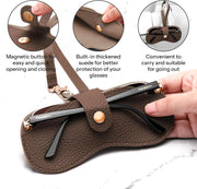 商品图片 15 | B0FGXSC9RB | FEISEDY Soft Leather Sunglass Case-Slim Portable Glasses Holder for Women