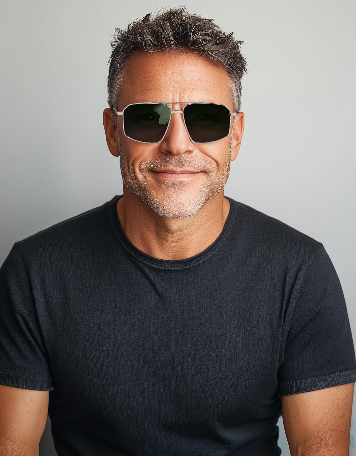 ÉÌƷͼƬ 19 | B0GQY2S7JF | FEISEDY Vintage Polarized Aviator Sunglasses Men Women Classic American Gradient Lens UV400 Protection B0273
