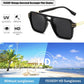 商品图片 3 | B0GVNPDBZQ | FEISEDY Retro Aviator Sunglasses Women Men 70s Trendy Square Shades B0422