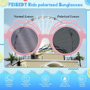 ÉÌƷͼƬ 45 | B0CQBTQZFP | FEISEDY Baby Polarized Round Sunglasses Flexible Rubber Shades with Strap for Infant Toddler Newborn Age 0-24 Months B0060
