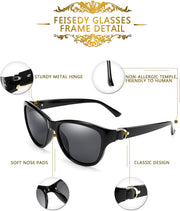 ÉÌƷͼƬ 26 | B07NXZ3WVF | FEISEDY Women Vintage Polarized Sunglasses Lady Elegant Cateye Sun Glasses B2476