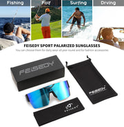 ÉÌƷͼƬ 13 | B0D4Y6RY37 | FEISEDY Sunglasses Men Women, Big Oversized Square Frame,UV400 Mirrored Sun Glasses, Cycling Driving Fishing Hiking B0064