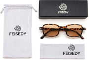 ÉÌƷͼƬ 21 | B0H1B921MS | FEISEDY Trendy Rectangle Sunglasses Womens Mens Narrow Square Shades B0449