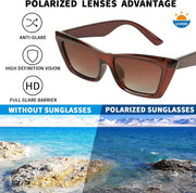 ÉÌƷͼƬ 6 | B08TM3J1R9 | FEISEDY Small Cateye Square Polarized Sunglasses Women Classic Thick Rectangle Frame UV400 Sun Glasses B2736