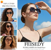 ÉÌƷͼƬ 4 | B0GXYGJLHV | FEISEDY Retro Square Aviator Sunglasses for Women Men Y2K Oversized B0432