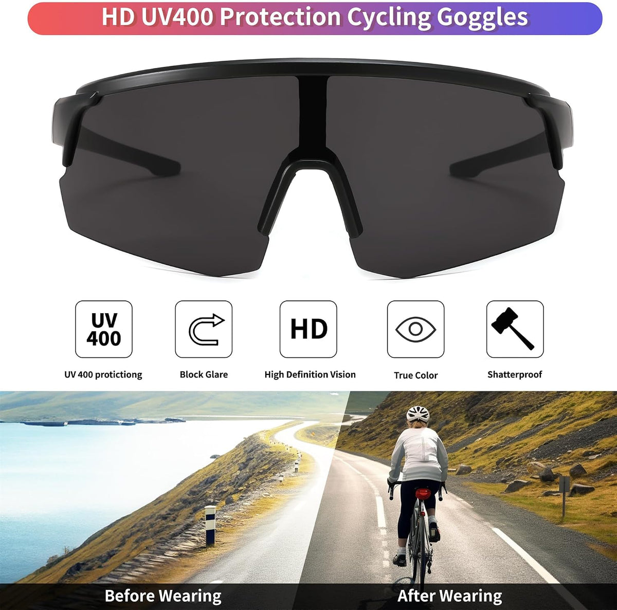 ÉÌƷͼƬ 33 | B0CSDCDBR7 | FEISEDY Cycling Sunglasses for Men Women, Sports Glasses for Youth Running Baseball Shades UV400 Protection B0108