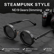 ÉÌƷͼƬ 3 | B0FK1DDVSV | FEISEDY Adjustable Sunglasses Polarized Men, Round Metal ND Filter B1400