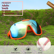 ÉÌƷͼƬ 41 | B0CQT2FXLN | FEISEDY Sunglasses Men Women Oversized Fashion Sports Baseball Fishing Skiing Running Golf Adults Teens Half Frame B0012