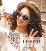 ÉÌƷͼƬ 50 | B0BZ7YMM4F | FEISEDY Oversized Women Cat Eye Rhinestone Sunglasses Costume Party B2360