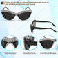 商品图片 53 | B0BZ7YMM4F | FEISEDY Oversized Women Cat Eye Rhinestone Sunglasses Costume Party B2360