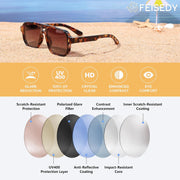 ÉÌƷͼƬ 23 | B0H79Y4V6B | FEISEDY Retro Aviator Square Polarized Sunglasses Women Men Trendy B0444