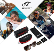 ÉÌƷͼƬ 35 | B094CJFYW6 | FEISEDY Vintage Square Polarized Sunglasses for Women Men Havana Thick Wrap Around Sun Glasses UV400 B2703