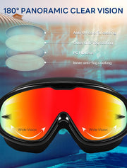 商品图片 5 | B0BWF3RZK7 | FEISEDY Swim Goggles No Leaking Anti-Fog Pool Goggles Swimming Goggles Adult Men Women Youth, 180° Clear Vision UV400 B2389