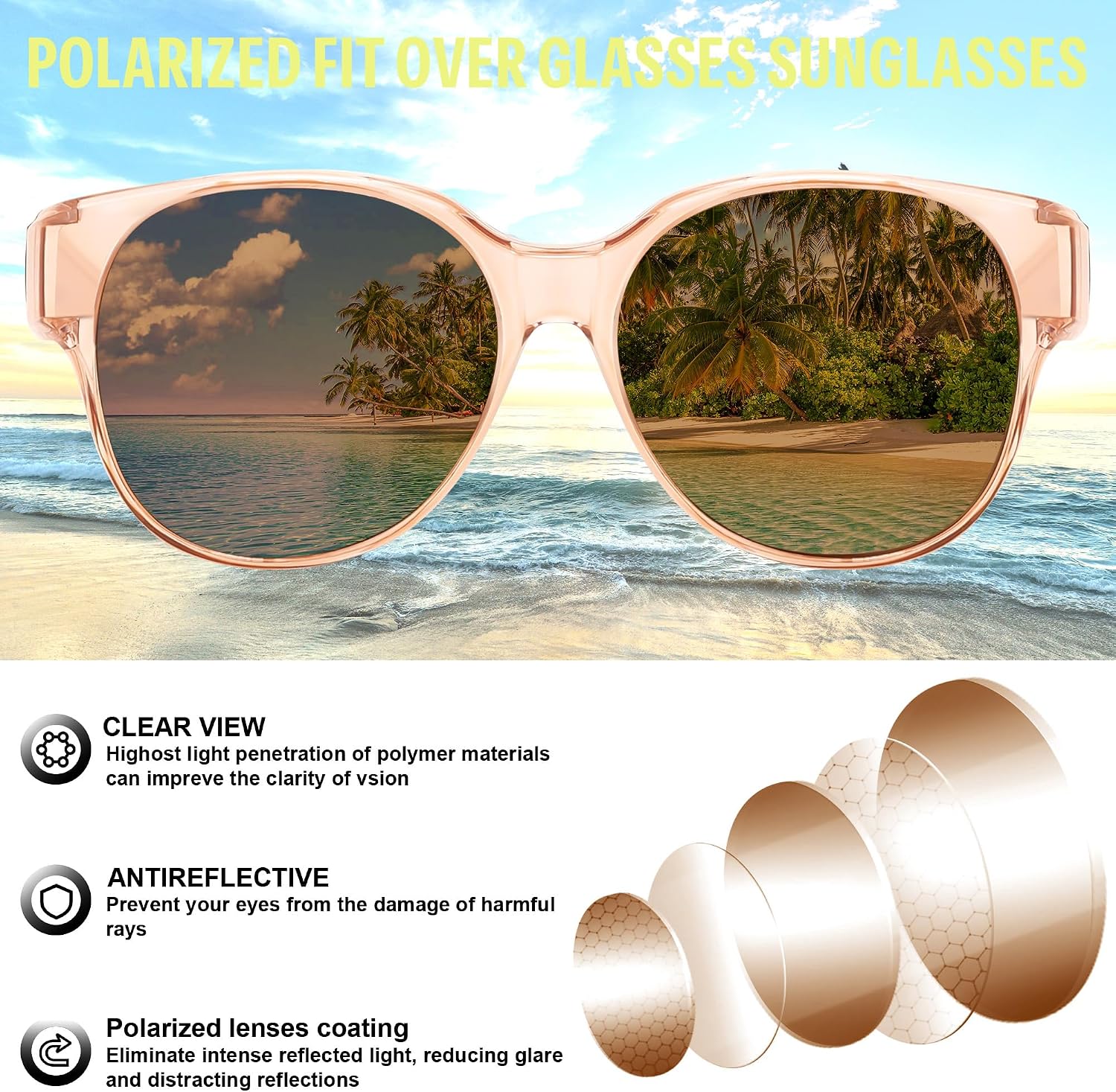 商品图片 46 | B0FRRT5Z37 | FEISEDY Fit Over Glasses Polarized Sunglasses, UV400 Protection for Driving & Outdoor Activities B0328