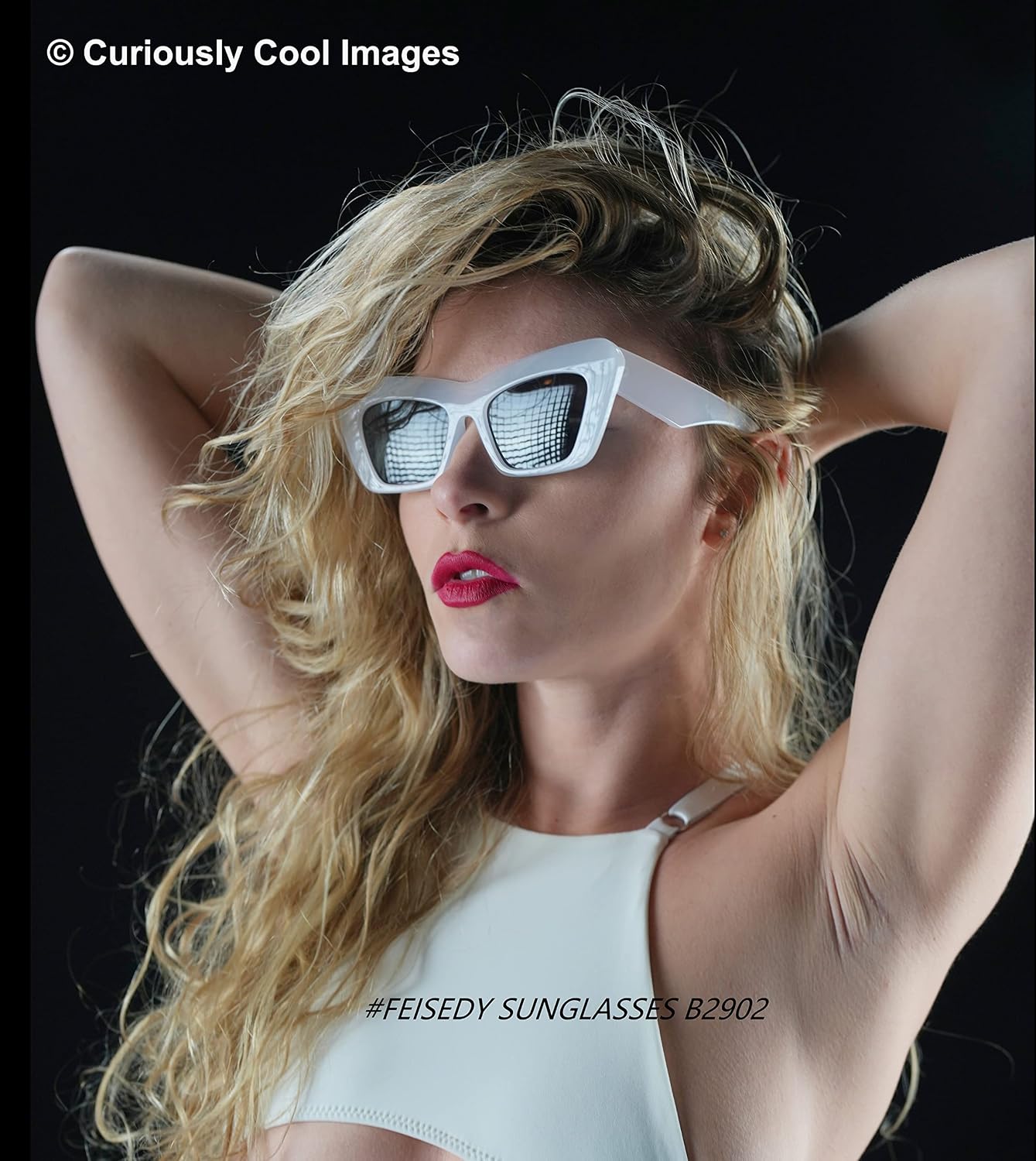 商品图片 19 | B09TFBWQ5G | FEISEDY Retro Square Cat Eye Sunglasses Jelly Colored Women Men 90s B2902