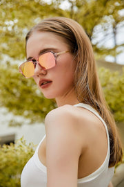 ÉÌƷͼƬ 56 | B0925V3NP4 | FEISEDY Vintage Square 70s Flat Aviator Sunglasses Women Men Metal Design Shades B2752