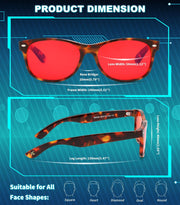 ÉÌƷͼƬ 16 | B0GK2PTMMH | FEISEDY Orange/Red Classic Blue Light Blocking Glasses for Women Men B0339