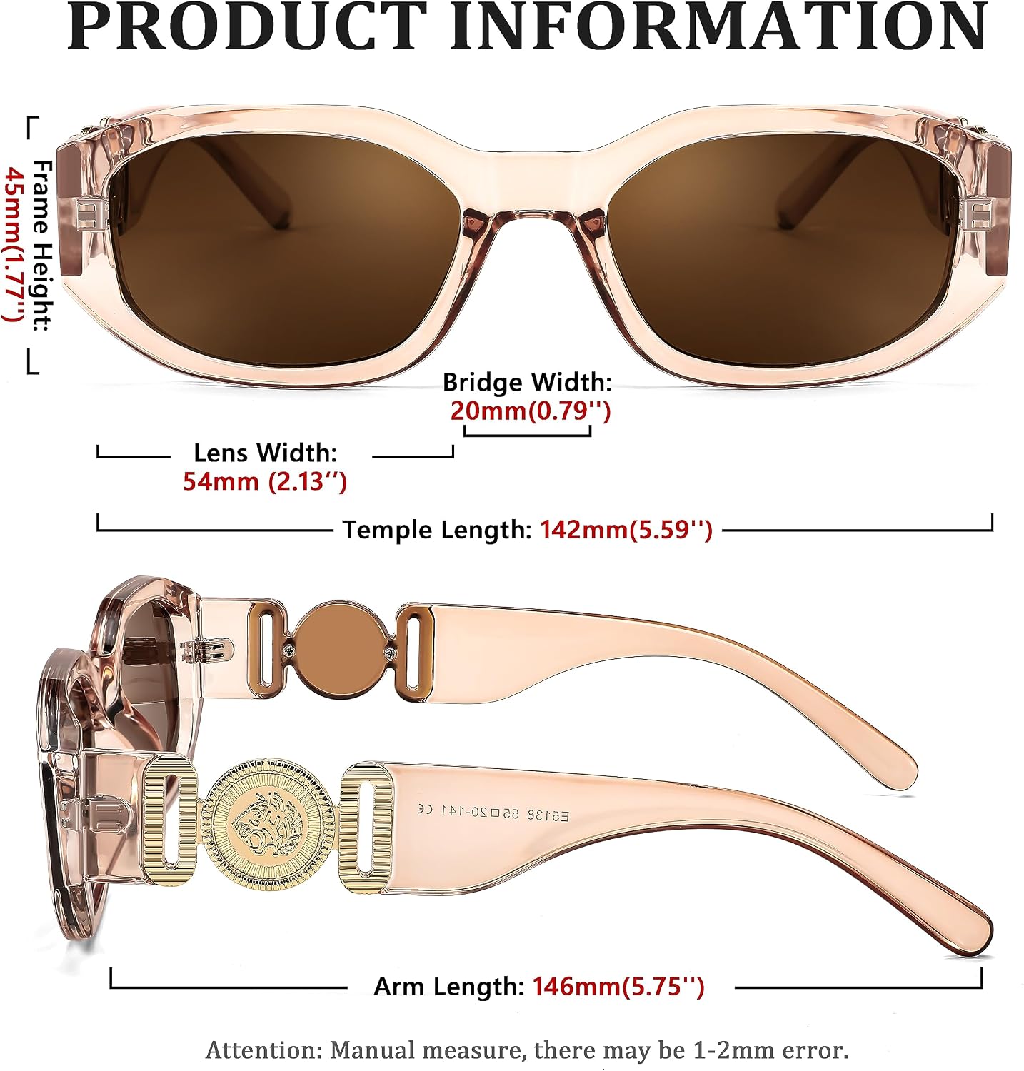 商品图片 38 | B0B5V7T75J | FEISEDY Retro Trendy Rectangle Sunglasses Women Men Narrow Shades B2322