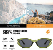 ÉÌƷͼƬ 3 | B0GV7G6XL2 | FEISEDY Retro Cat Eye Sunglasses for Women Trendy Shades Chunky Frame B0418