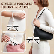ÉÌƷͼƬ 10 | B0H4QTYMQP | FEISEDY Soft Crocodile Textured Leather Sunglass Bag, Portable Glasses Pouch With Button Clip Wrist Strap B0366