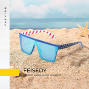 ÉÌƷͼƬ 37 | B09H6XXSDN | FEISEDY Oversized Sunglasses Mens Womens Flat Top Square Trendy Visor Shades UV400 B2470
