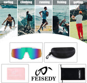 ÉÌƷͼƬ 14 | B0CBRSHNT3 | FEISEDY Sports Sunglasses for Men and Women, UV400 Protection Cycling Goggles Golf Baseball Driving Fishing B0022