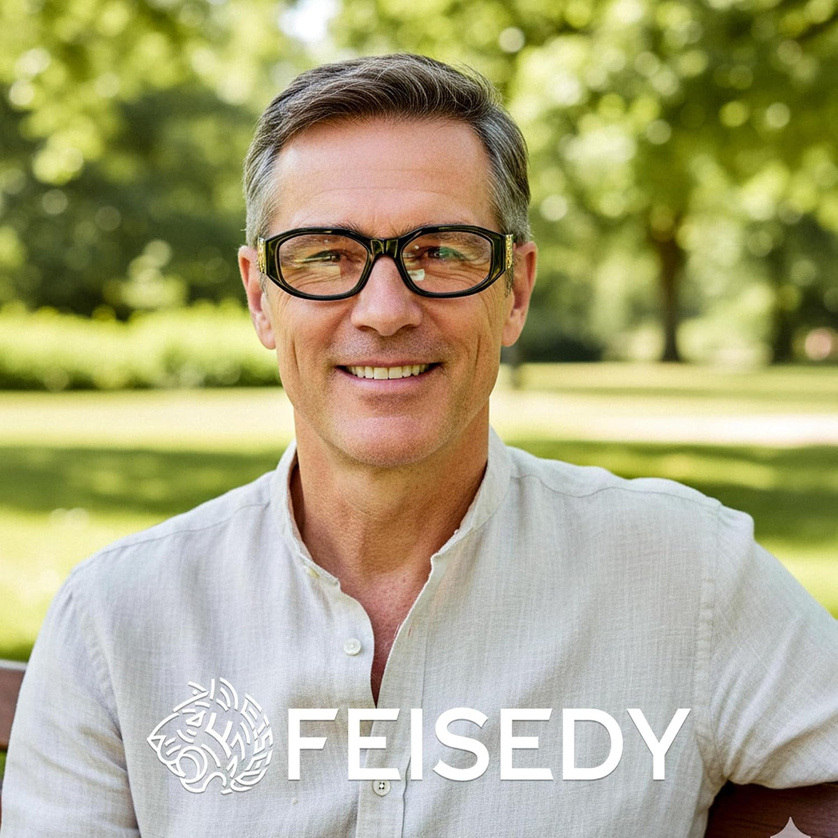 商品图片 4 | B0G34MVJQC | FEISEDY Trendy Blue Light Reading Glasses for Women and Men B0317 | Vintage 90s Anti-Glare Readers