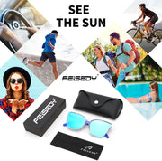 ÉÌƷͼƬ 82 | B0871BKMTN | FEISEDY Oversized Polarized Sunglasses - UV400 Protection, Square Fashion Sun Glasses for Outdoor & Daily B2600